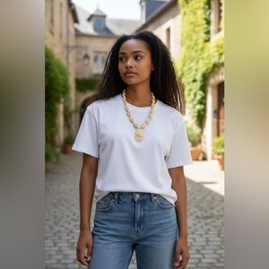 Antique Carved Celluloid Cream Necklace with Elephant Pendant